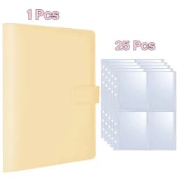 25pcs Page(4 Grids) Photo Card A5-Binder Kpop Photo Albums Idol Cards Loose-leaf Collect Book Binder Binder Photocard Holder