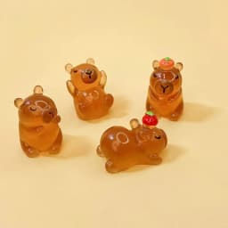 10/20pcs Luminous Capybara Mini Resin Animals Figurines,Glow At Night Outdoor Craft Decor for Miniature DIY Garden Accessories