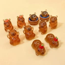 10/20pcs Luminous Capybara Mini Resin Animals Figurines,Glow At Night Outdoor Craft Decor for Miniature DIY Garden Accessories