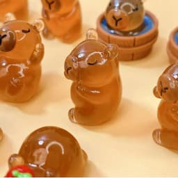 10/20pcs Luminous Capybara Mini Resin Animals Figurines,Glow At Night Outdoor Craft Decor for Miniature DIY Garden Accessories