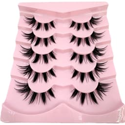 HBZGTLAD 5 Pairs of Anime Role-Playing Fake Mink Eyelashes Natural Full Lashes Transparent Tape Soft Eyelash Extension