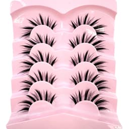 HBZGTLAD 5 Pairs of Anime Role-Playing Fake Mink Eyelashes Natural Full Lashes Transparent Tape Soft Eyelash Extension