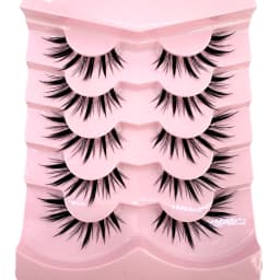 HBZGTLAD 5 Pairs of Anime Role-Playing Fake Mink Eyelashes Natural Full Lashes Transparent Tape Soft Eyelash Extension