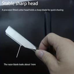 Stainless Steel Foldable Manual Razor | 10-Pack Replacement Blades | Men's Grooming Essential for Smooth & Close Shave
