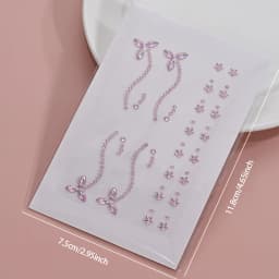 1Sheet Pink Faux Gemstone Facial Sticker Star & Flower Shaped for Makeup and Decoration Y2K Party Music Festival Gift For Girls*