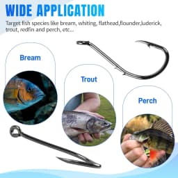 FishTrip Octopus Baitholder Fishing Hooks 2X Sharp Barbed Beak Hooks High Carbon Steel Extra Sharp Closed Eye for Saltwater