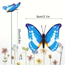 ,24pcs Glow In The Dark Luminous Butterfly Stakes - Perfect For Outdoor Garden Lawn Decoration!