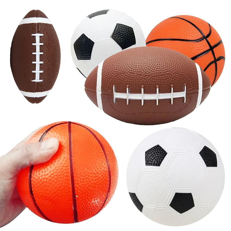 1/2/3PCS Balls Football Basketball Rugby Elastic Inflation Mini Balls Colorful Sports Outdoor Games Supplies Party Souvenirs ZYF