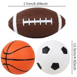 1/2/3PCS Balls Football Basketball Rugby Elastic Inflation Mini Balls Colorful Sports Outdoor Games Supplies Party Souvenirs ZYF