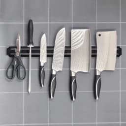 Stainless Steel Wall-Mounted Knife Magnetic Strong Powerful Holder Kitchen/Bar Secure Rack Reliable Knife Storage Magnetism