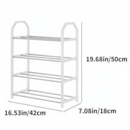 Multi-layer vertical shoe rack, shoe storage rack, suitable for living room, bedroom (4 layers)