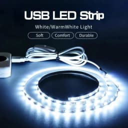 5V USB LED Lights Strip Button Switch Flexible Ribbon SMD3528 Tape 60 LEDs/m for TV Backlight Christmas  DIY Party Decoration