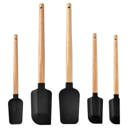 Silicone Scraper Scraper, Home Baking Wooden Handle Scraper, Cake Scraper, Cream Small Spatula Set