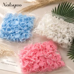 100 PCS Disposable Heart-shaped Plastic Glue Ring Cup Eyelash Extension Tattoo Pigment Holder Pallet Lash Makeup Supplies Tools