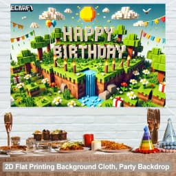 One 2D background banner, a birthday celebration scene, a very beautiful and unique background fabric, made of polyester fiber