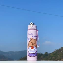 750ml Dinosaur Water Bottle For Kids Water Sippy Cup With Silicone Straw Leakproof Plastic Water Bottles Summer Kids Water Cup