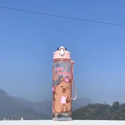 750ml Dinosaur Water Bottle For Kids Water Sippy Cup With Silicone Straw Leakproof Plastic Water Bottles Summer Kids Water Cup