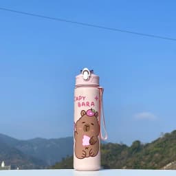 750ml Dinosaur Water Bottle For Kids Water Sippy Cup With Silicone Straw Leakproof Plastic Water Bottles Summer Kids Water Cup