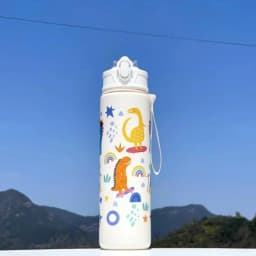 750ml Dinosaur Water Bottle For Kids Water Sippy Cup With Silicone Straw Leakproof Plastic Water Bottles Summer Kids Water Cup