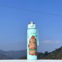 750ml Dinosaur Water Bottle For Kids Water Sippy Cup With Silicone Straw Leakproof Plastic Water Bottles Summer Kids Water Cup