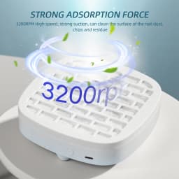 USB Mini Manicure Nail Vacuum Cleaner Strong Suction Nail Dust Collector Portable Nail Art Vacuum Dust Cleaner Extractor Fan