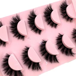 New 5 Pairs of Fake Eyelashes, Mink Fur Soft and Fluffy, Short, Drag Queen Lashes Naturally Curled, Suitable for Self Grafting