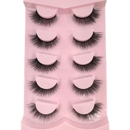 New 5 Pairs of Fake Eyelashes, Mink Fur Soft and Fluffy, Short, Drag Queen Lashes Naturally Curled, Suitable for Self Grafting