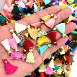 100/50Pcs 20mm Mini Metal Hanging Ring Tassel Trim Pendant DIY Craft Jewelry Handmade Earrings Decor Materials Fringe Trim