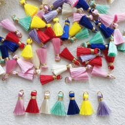 100/50Pcs 20mm Mini Metal Hanging Ring Tassel Trim Pendant DIY Craft Jewelry Handmade Earrings Decor Materials Fringe Trim
