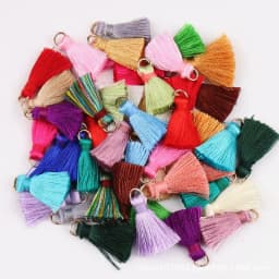 100/50Pcs 20mm Mini Metal Hanging Ring Tassel Trim Pendant DIY Craft Jewelry Handmade Earrings Decor Materials Fringe Trim