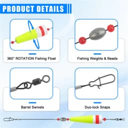 Fishing bobbers Popping Corks for Saltwater Float Rig Weighted fishing floats and bobbers for Redfish Surf fishing Tackle