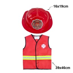 Girls Boys Birthday Role Playing Vest Firefighter Policeman Construction Worker Costume Vest Hat Props Cosplay Theme Party Decor