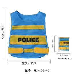 Girls Boys Birthday Role Playing Vest Firefighter Policeman Construction Worker Costume Vest Hat Props Cosplay Theme Party Decor