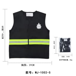 Girls Boys Birthday Role Playing Vest Firefighter Policeman Construction Worker Costume Vest Hat Props Cosplay Theme Party Decor