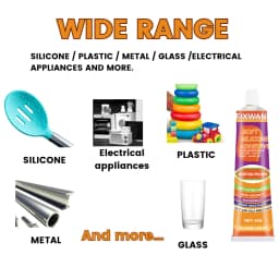 Soft Silicone Adhesive - High Low Temperature Resistant, Waterproof for Bonding Silicone, Metal, Glass, Plastic, Ceramic etc.