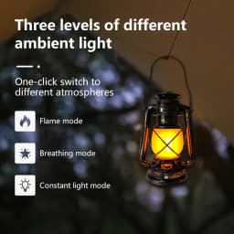 Vintage Lantern Portable Camping Light Rechargeable Outdoor Hanging Travel Light 3 Lighting Modes For Bar Restaurant Decoration