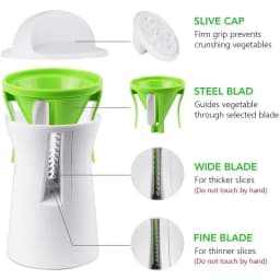 LMETJMA Heavy Duty Zucchini Pasta Noodle Spaghetti Maker Spiralizer Vegetable Slicer KC0335 Cutter for Healthier Cooking