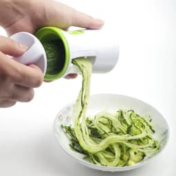 LMETJMA Heavy Duty Zucchini Pasta Noodle Spaghetti Maker Spiralizer Vegetable Slicer KC0335 Cutter for Healthier Cooking