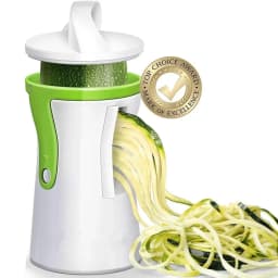 LMETJMA Heavy Duty Zucchini Pasta Noodle Spaghetti Maker Spiralizer Vegetable Slicer KC0335 Cutter for Healthier Cooking