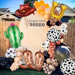 Western Party Balloons Horse Horseshoe Balloons Wild West Cowboy Rodeo Themed Birthday Party Bachelor Party Farm Decoration Gift