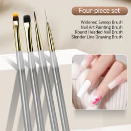 RSNAIL Nail Art Brush Set Vintage Checker Brush Ultra-Fine Drawing Painting Brushes Nail Art Kit with Y2K Style Manicure Tools