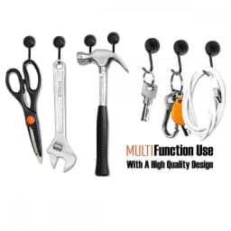 Heavy 1/2/4/8Pcs Duty Magnetic Hooks Strong Neodymium Magnet Hook Black Silver Swivel Hook Kitchen Refrigerator Hanging Tools
