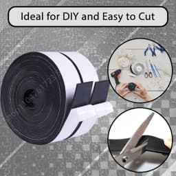50cm Black Silicone Rubber Strip Self Adhesive Anti-skid Shock Absorption Damper High Temperature Resistant Sealing Strip