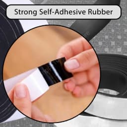 50cm Black Silicone Rubber Strip Self Adhesive Anti-skid Shock Absorption Damper High Temperature Resistant Sealing Strip