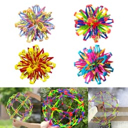 2pcs Expandable Magic Ball Large Retractable Ball Toy Stress Relief Breathing Ball Colorful Magic Toys Yoga Relaxation Gift