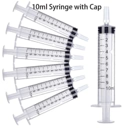 This 10ml Plastic Syringe with a Cap Is Suitable for Parties, Measuring, Watering Plants, Replenishing Fluids, and Feeding