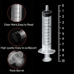 This 10ml Plastic Syringe with a Cap Is Suitable for Parties, Measuring, Watering Plants, Replenishing Fluids, and Feeding