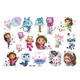 Gabby Dollhouse Child Tattoo Sticker Anime Cartoons Tattoo Stickers Temporary Tattoos Waterproof The Tattoo Art Tatoo Cosplay
