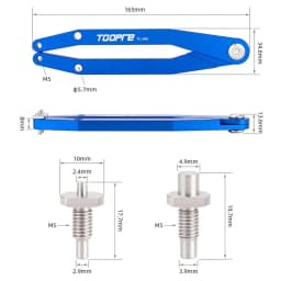 TOOPRE Bike Crank Arms Cap Pin Spanner Adjustable Tool Bicycle Hub Bottom Bracket Freewheel Pin Wrench For NX/GX DUB/FSA/XX/X01