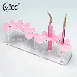 Acrylic Eyelash Tweezers Storage Rack Tweezer Organizer Holder Stand Eyelash Extension Tools Makeup Beauty Shelf 8 Holes
